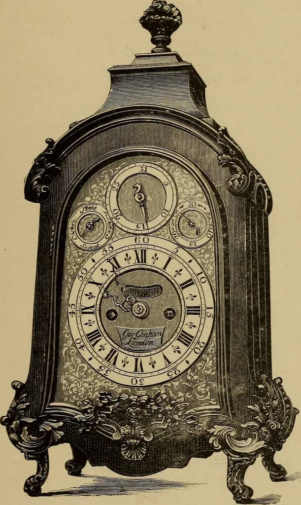 An illustration from Old clocks and watches & their makers : being an historical and descriptive account of the different styles of clocks and watches of the past, in England and abroad, to which is added a list of nearly twelve thousand makers, 1922, leaf 318