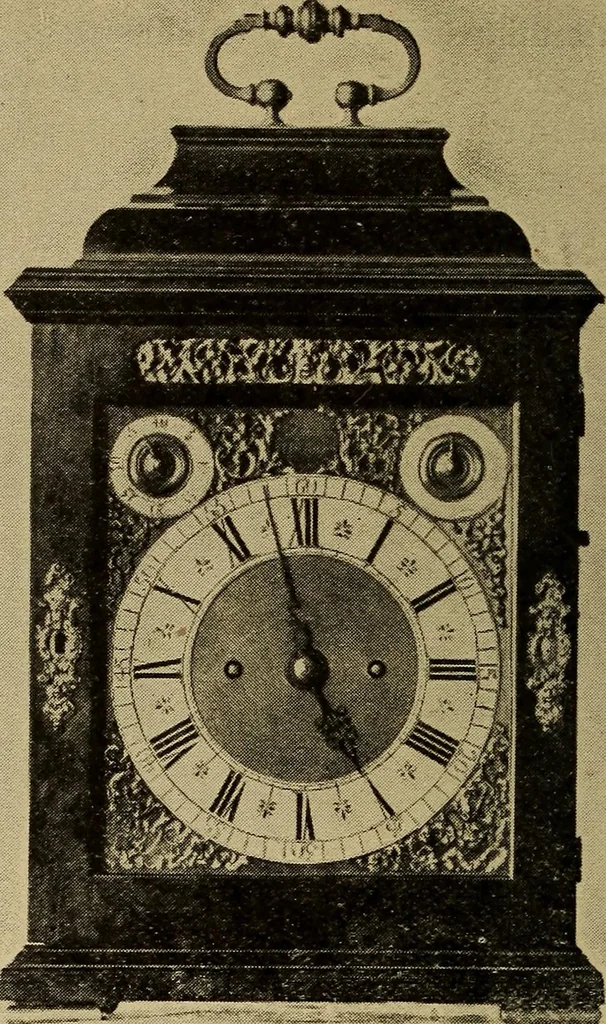 An illustration from Old clocks and watches & their makers : being an historical and descriptive account of the different styles of clocks and watches of the past, in England and abroad, to which is added a list of nearly twelve thousand makers, 1922, leaf 323