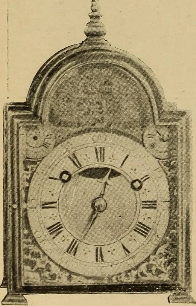 An illustration from Old clocks and watches & their makers : being an historical and descriptive account of the different styles of clocks and watches of the past, in England and abroad, to which is added a list of nearly twelve thousand makers, 1922, leaf 323