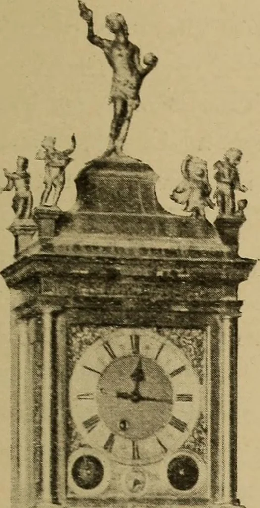An illustration from Old clocks and watches & their makers : being an historical and descriptive account of the different styles of clocks and watches of the past, in England and abroad, to which is added a list of nearly twelve thousand makers, 1922, leaf 324