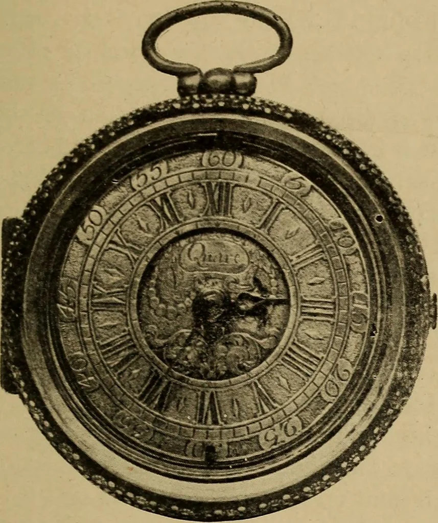 An illustration from Old clocks and watches & their makers : being an historical and descriptive account of the different styles of clocks and watches of the past, in England and abroad, to which is added a list of nearly twelve thousand makers, 1922, leaf 328