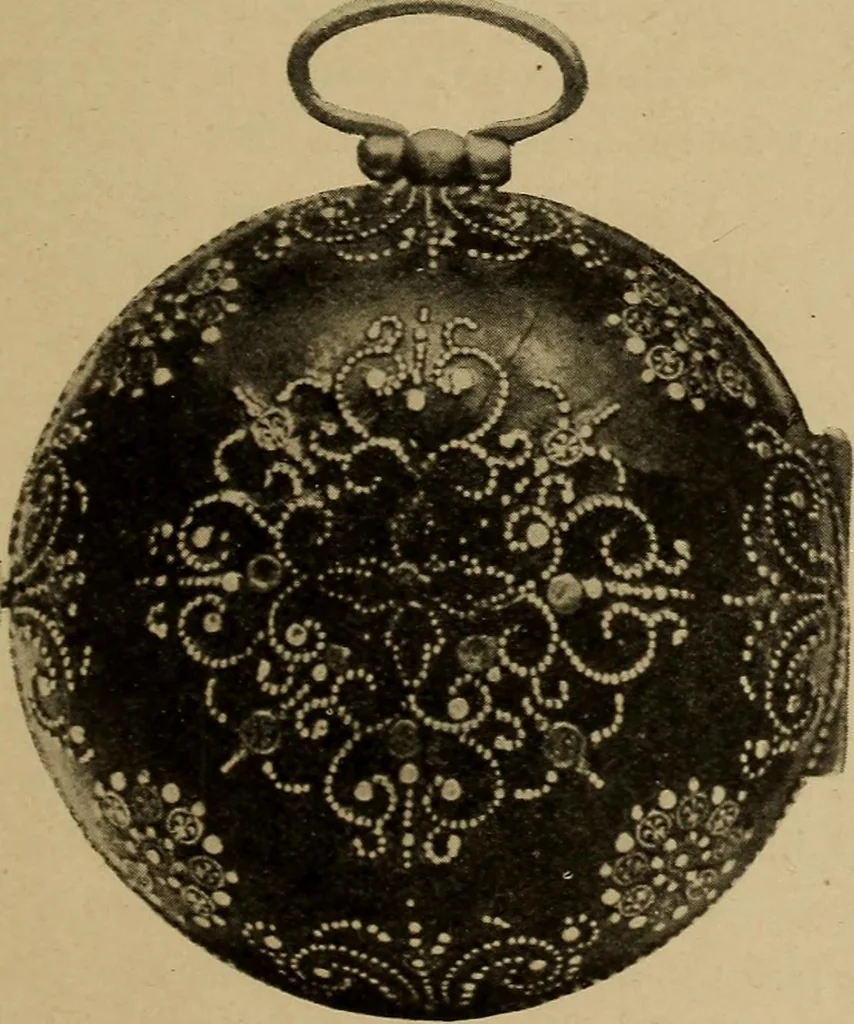 An illustration from Old clocks and watches & their makers : being an historical and descriptive account of the different styles of clocks and watches of the past, in England and abroad, to which is added a list of nearly twelve thousand makers, 1922, leaf 328