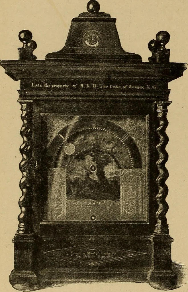 An illustration from Old clocks and watches & their makers : being an historical and descriptive account of the different styles of clocks and watches of the past, in England and abroad, to which is added a list of nearly twelve thousand makers, 1922, leaf 343