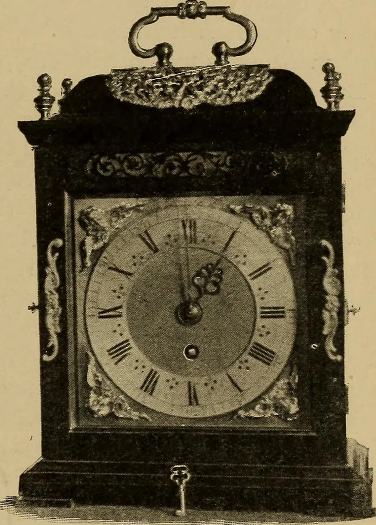 An illustration from Old clocks and watches & their makers : being an historical and descriptive account of the different styles of clocks and watches of the past, in England and abroad, to which is added a list of nearly twelve thousand makers, 1922, leaf 344