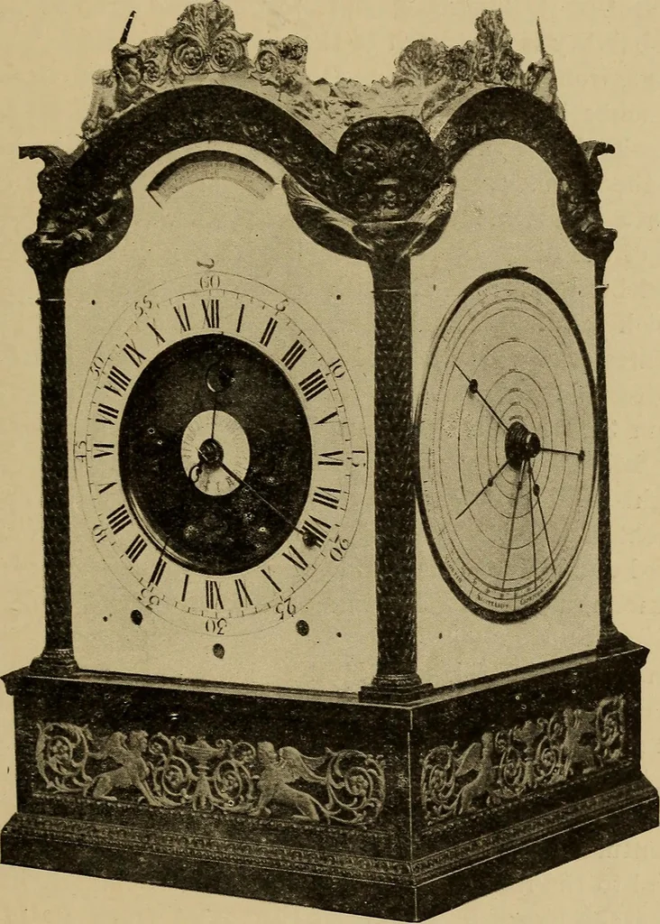 An illustration from Old clocks and watches & their makers : being an historical and descriptive account of the different styles of clocks and watches of the past, in England and abroad, to which is added a list of nearly twelve thousand makers, 1922, leaf 370