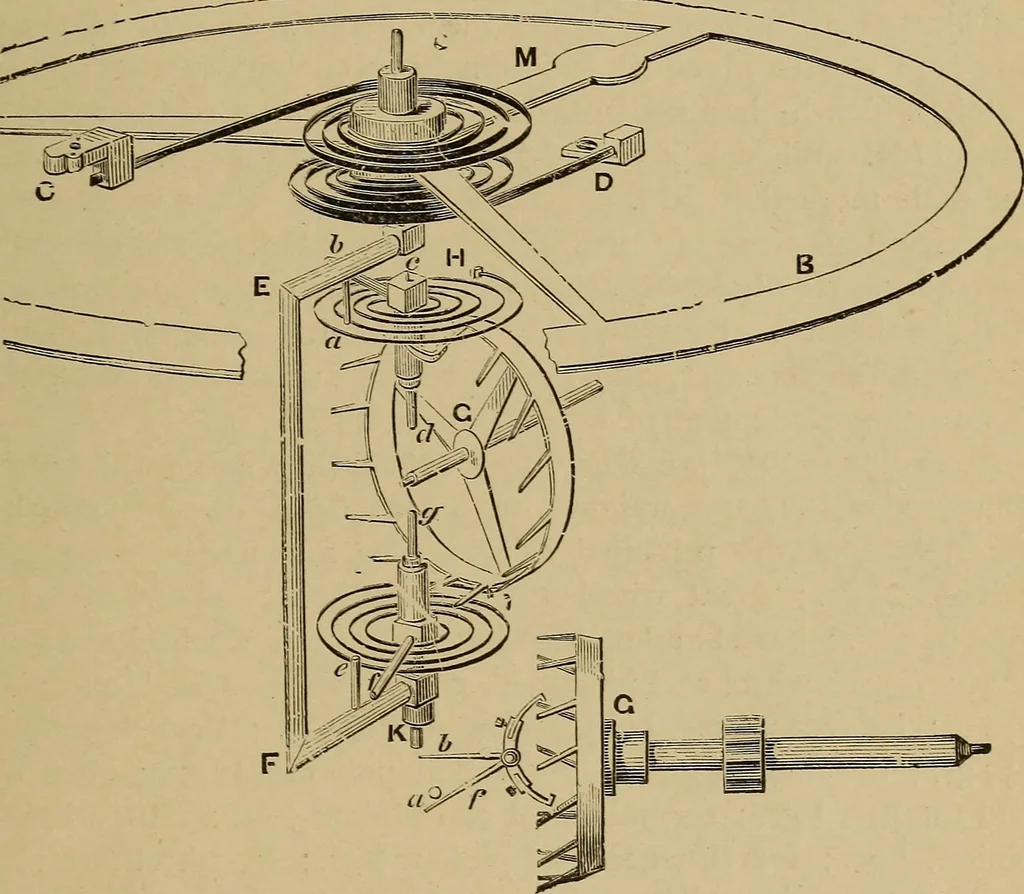 An illustration from Old clocks and watches & their makers : being an historical and descriptive account of the different styles of clocks and watches of the past, in England and abroad, to which is added a list of nearly twelve thousand makers, 1922, leaf 374