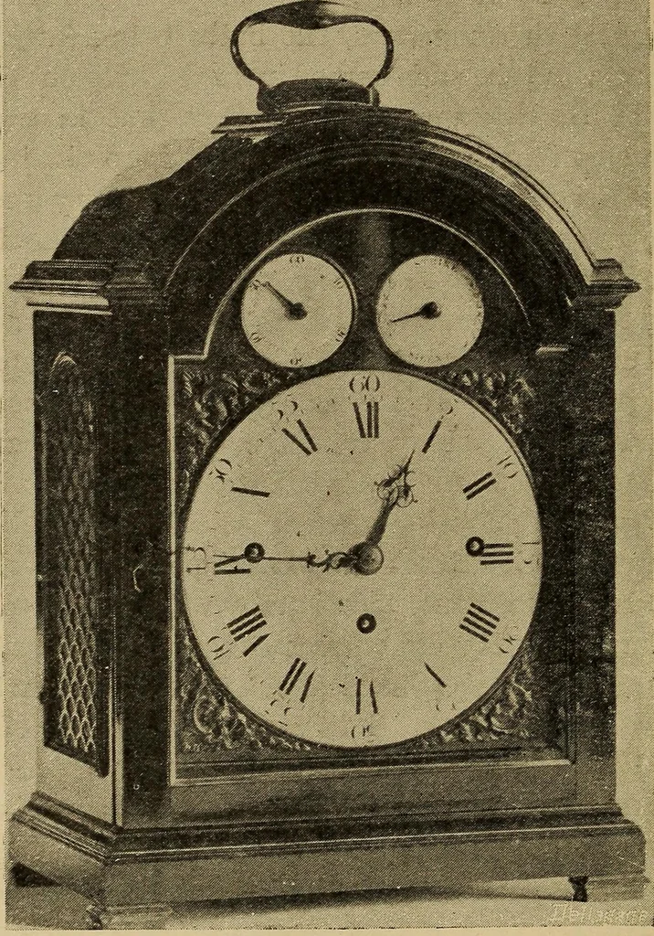 An illustration from Old clocks and watches & their makers : being an historical and descriptive account of the different styles of clocks and watches of the past, in England and abroad, to which is added a list of nearly twelve thousand makers, 1922, leaf 387