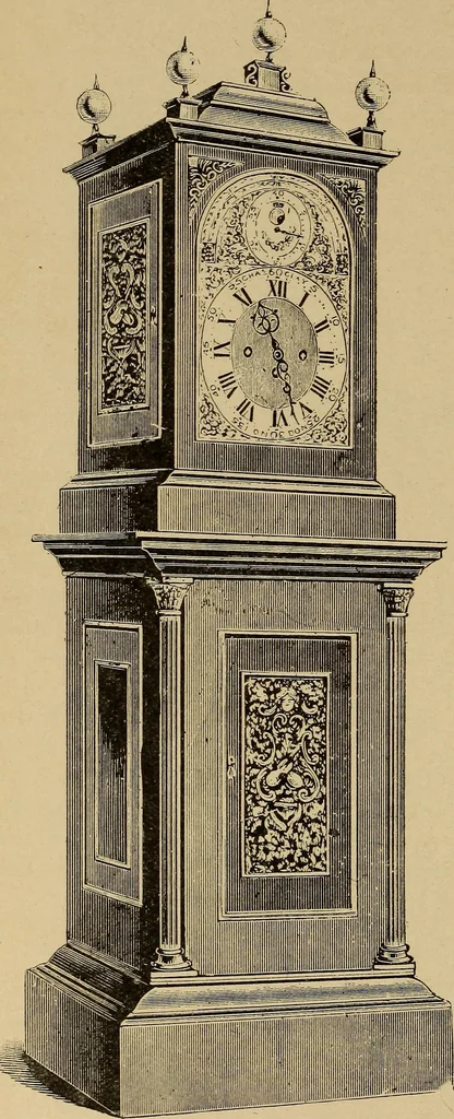 An illustration from Old clocks and watches & their makers : being an historical and descriptive account of the different styles of clocks and watches of the past, in England and abroad, to which is added a list of nearly twelve thousand makers, 1922, leaf 395