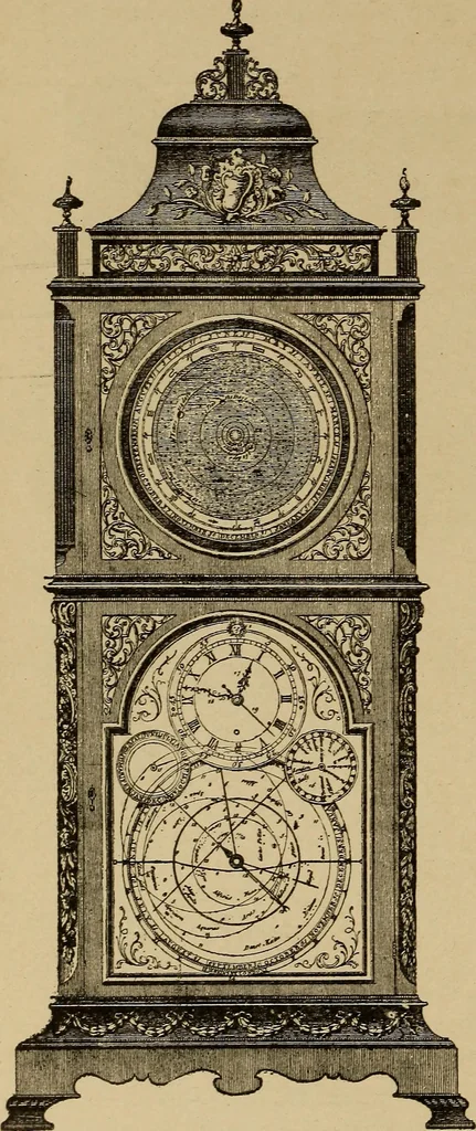 An illustration from Old clocks and watches & their makers : being an historical and descriptive account of the different styles of clocks and watches of the past, in England and abroad, to which is added a list of nearly twelve thousand makers, 1922, leaf 399