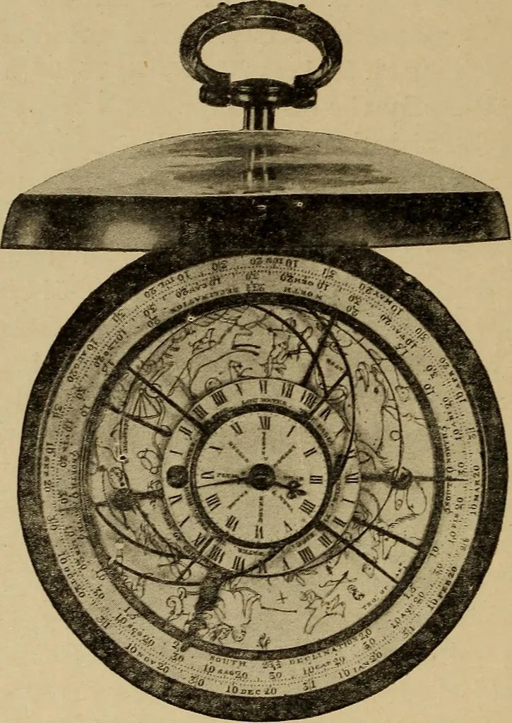 An illustration from Old clocks and watches & their makers : being an historical and descriptive account of the different styles of clocks and watches of the past, in England and abroad, to which is added a list of nearly twelve thousand makers, 1922, leaf 401