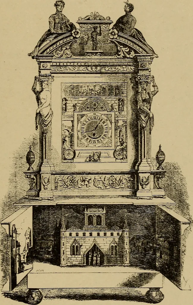 An illustration from Old clocks and watches & their makers : being an historical and descriptive account of the different styles of clocks and watches of the past, in England and abroad, to which is added a list of nearly twelve thousand makers, 1922, leaf 416