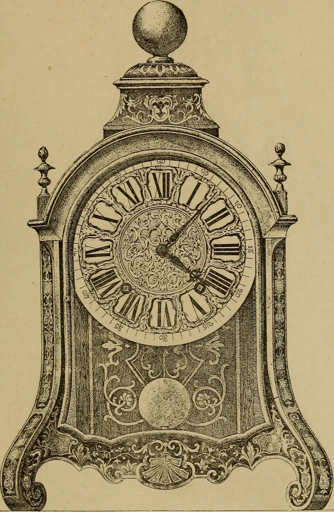 An illustration from Old clocks and watches & their makers : being an historical and descriptive account of the different styles of clocks and watches of the past, in England and abroad, to which is added a list of nearly twelve thousand makers, 1922, leaf 436