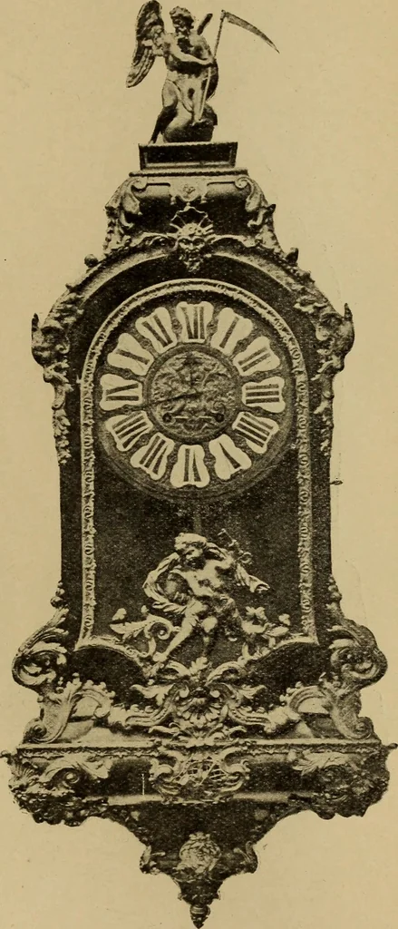 An illustration from Old clocks and watches & their makers : being an historical and descriptive account of the different styles of clocks and watches of the past, in England and abroad, to which is added a list of nearly twelve thousand makers, 1922, leaf 438