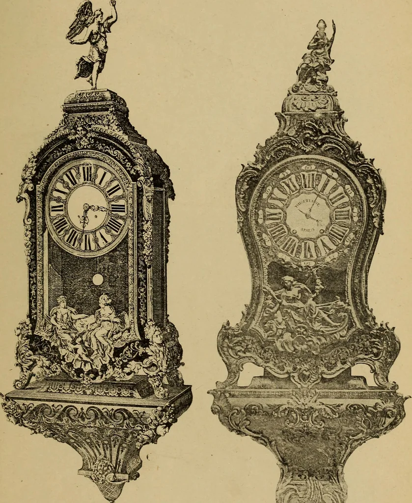 An illustration from Old clocks and watches & their makers : being an historical and descriptive account of the different styles of clocks and watches of the past, in England and abroad, to which is added a list of nearly twelve thousand makers, 1922, leaf 440