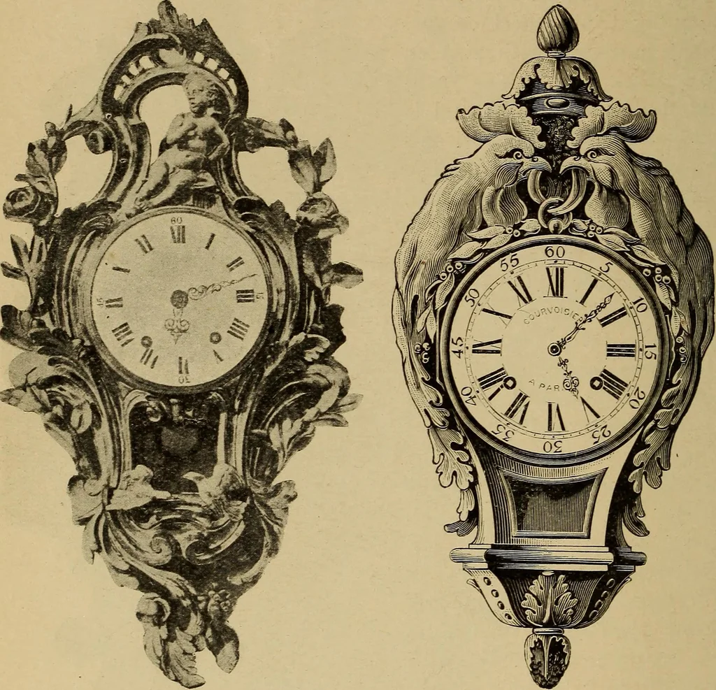 An illustration from Old clocks and watches & their makers : being an historical and descriptive account of the different styles of clocks and watches of the past, in England and abroad, to which is added a list of nearly twelve thousand makers, 1922, leaf 445