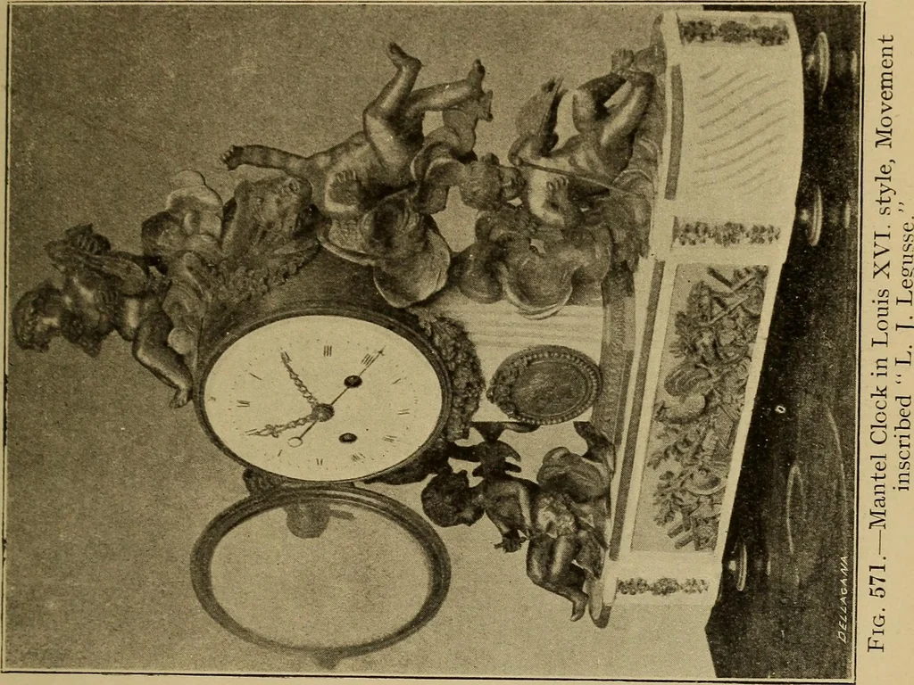 An illustration from Old clocks and watches & their makers : being an historical and descriptive account of the different styles of clocks and watches of the past, in England and abroad, to which is added a list of nearly twelve thousand makers, 1922, leaf 448