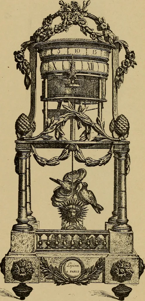 An illustration from Old clocks and watches & their makers : being an historical and descriptive account of the different styles of clocks and watches of the past, in England and abroad, to which is added a list of nearly twelve thousand makers, 1922, leaf 450