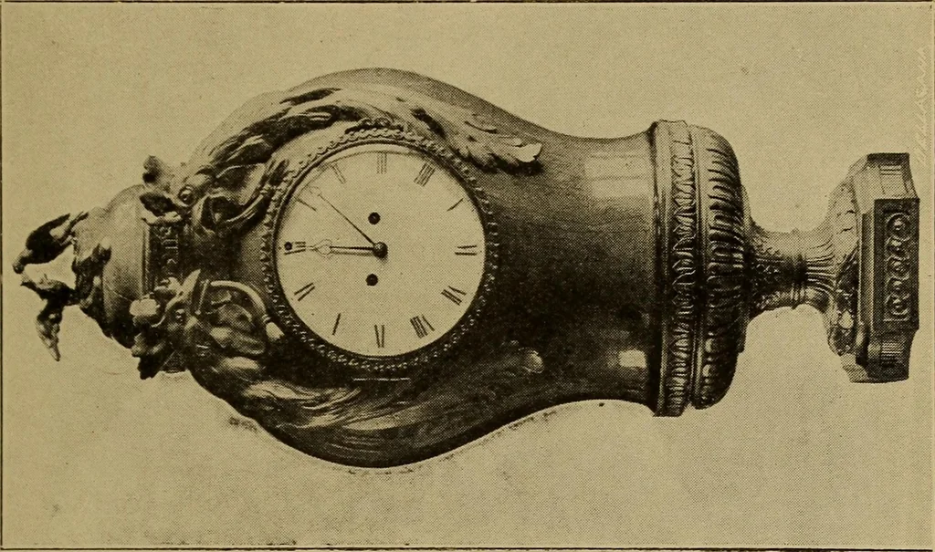 An illustration from Old clocks and watches & their makers : being an historical and descriptive account of the different styles of clocks and watches of the past, in England and abroad, to which is added a list of nearly twelve thousand makers, 1922, leaf 454