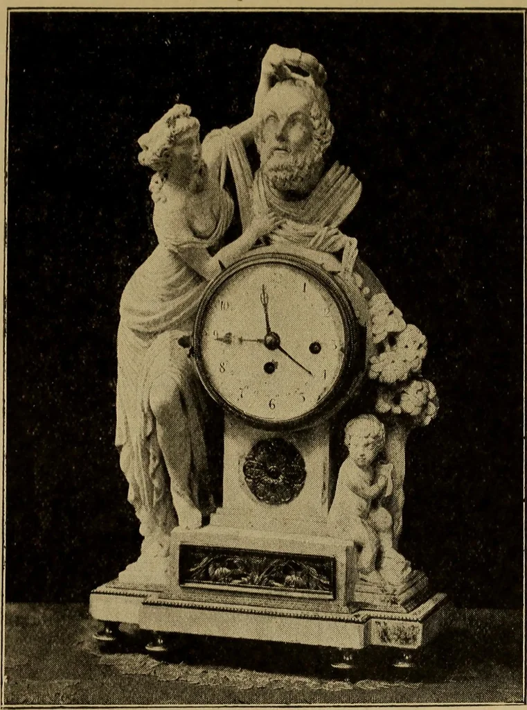 An illustration from Old clocks and watches & their makers : being an historical and descriptive account of the different styles of clocks and watches of the past, in England and abroad, to which is added a list of nearly twelve thousand makers, 1922, leaf 456