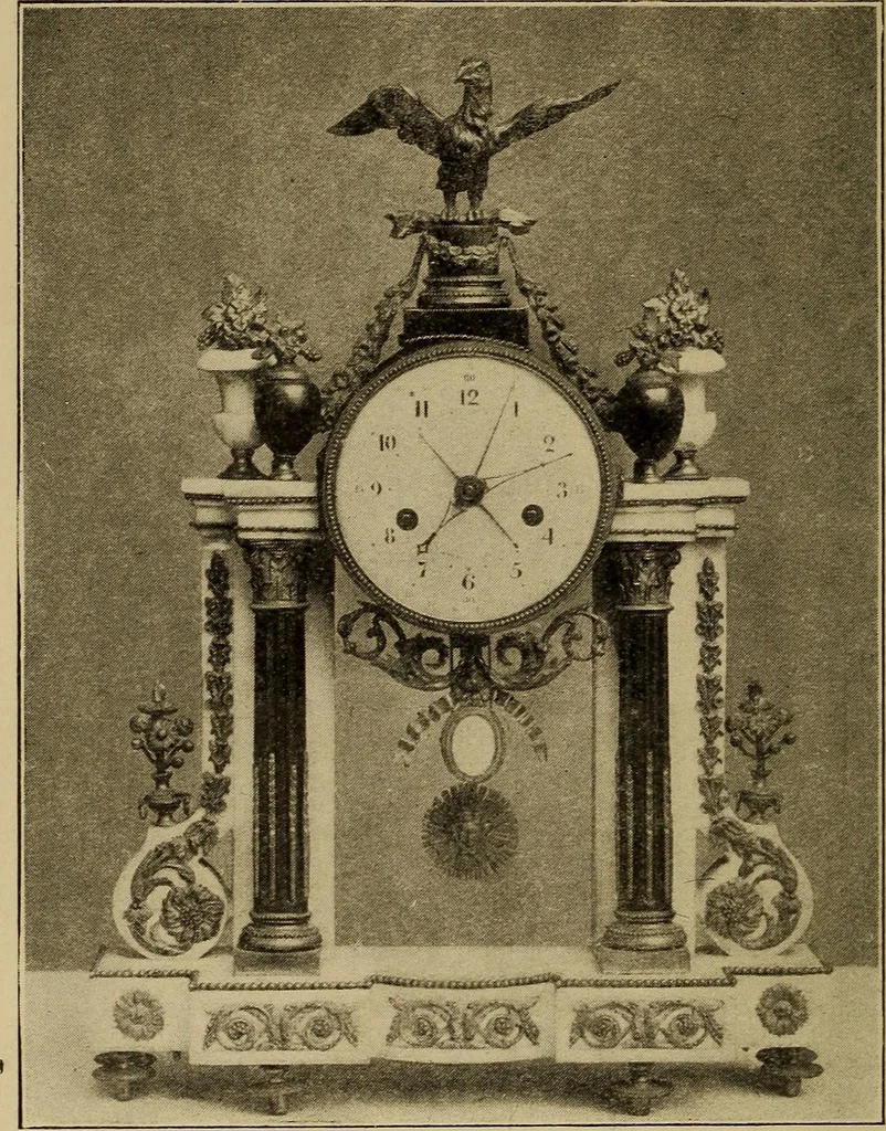 An illustration from Old clocks and watches & their makers : being an historical and descriptive account of the different styles of clocks and watches of the past, in England and abroad, to which is added a list of nearly twelve thousand makers, 1922, leaf 457