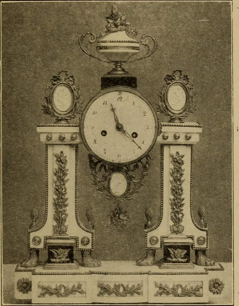 An illustration from Old clocks and watches & their makers : being an historical and descriptive account of the different styles of clocks and watches of the past, in England and abroad, to which is added a list of nearly twelve thousand makers, 1922, leaf 458