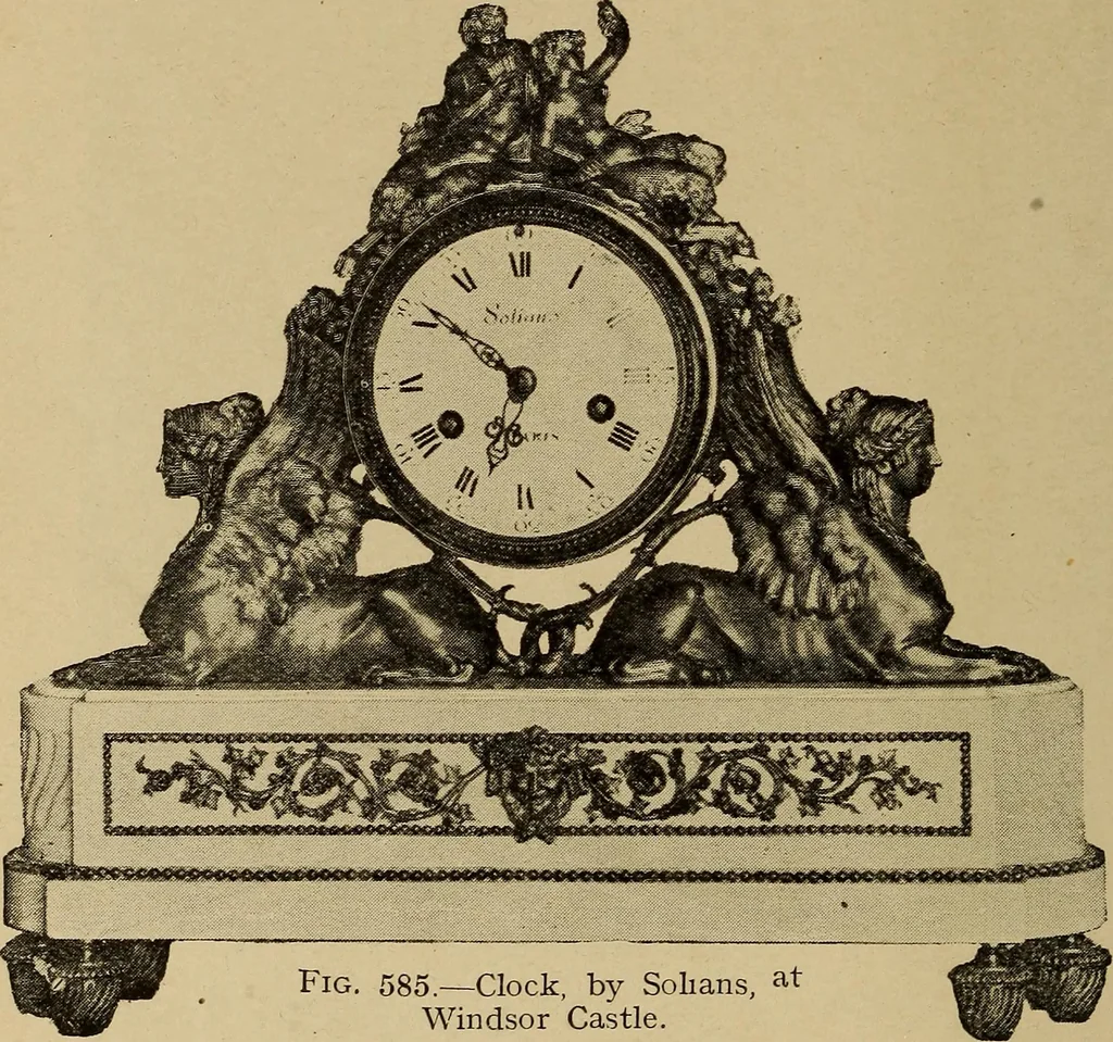 An illustration from Old clocks and watches & their makers : being an historical and descriptive account of the different styles of clocks and watches of the past, in England and abroad, to which is added a list of nearly twelve thousand makers, 1922, leaf 459
