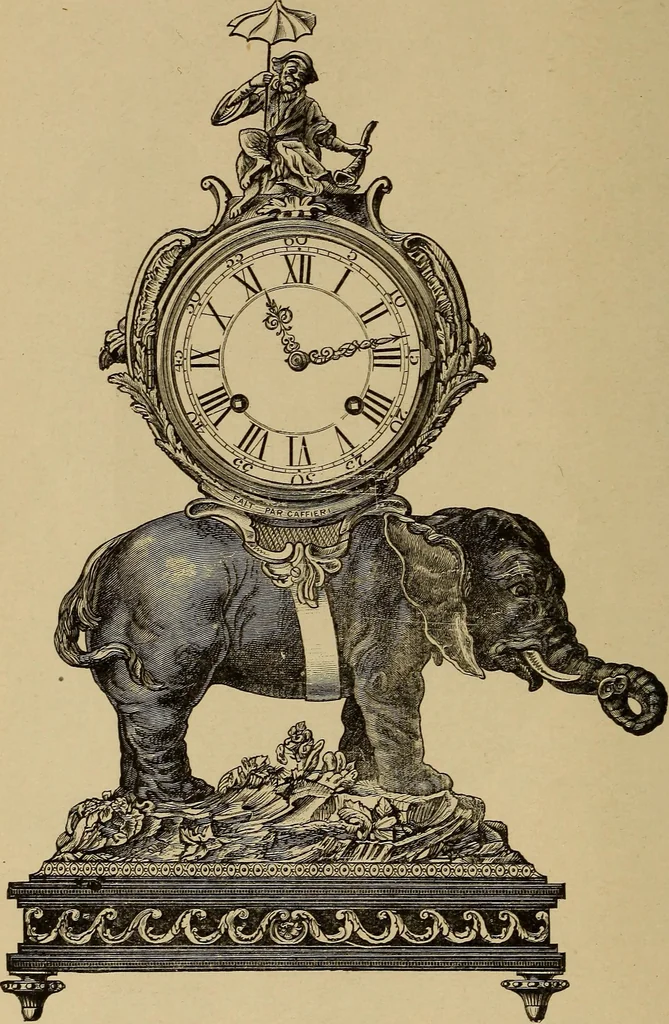 An illustration from Old clocks and watches & their makers : being an historical and descriptive account of the different styles of clocks and watches of the past, in England and abroad, to which is added a list of nearly twelve thousand makers, 1922, leaf 461