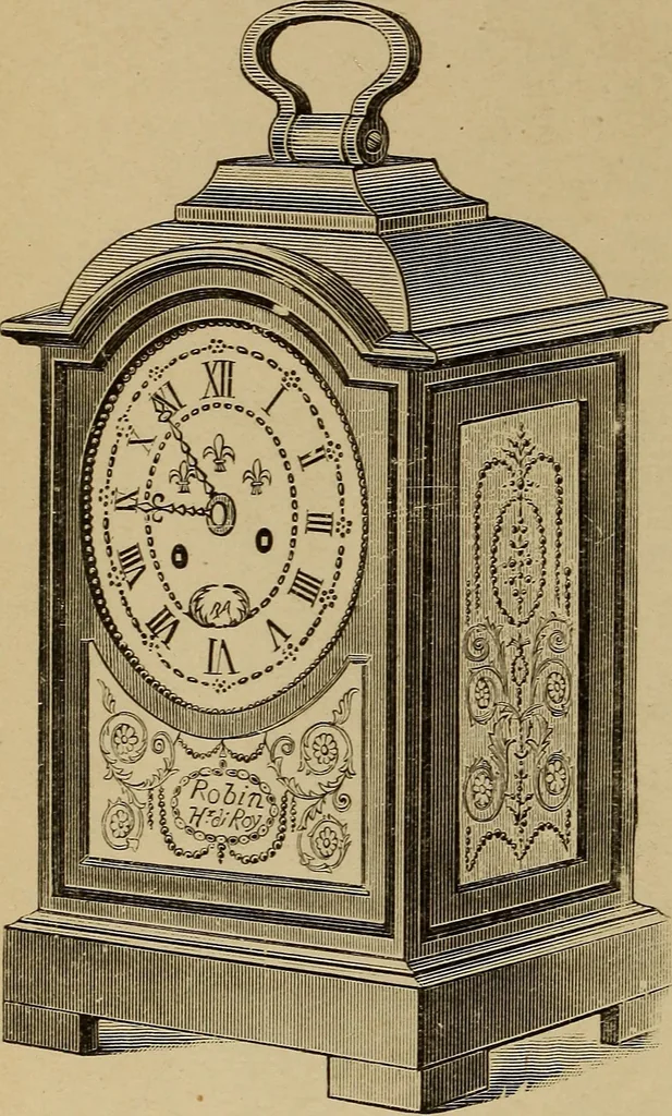 An illustration from Old clocks and watches & their makers : being an historical and descriptive account of the different styles of clocks and watches of the past, in England and abroad, to which is added a list of nearly twelve thousand makers, 1922, leaf 463