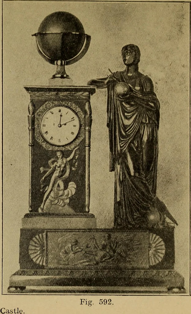 An illustration from Old clocks and watches & their makers : being an historical and descriptive account of the different styles of clocks and watches of the past, in England and abroad, to which is added a list of nearly twelve thousand makers, 1922, leaf 464