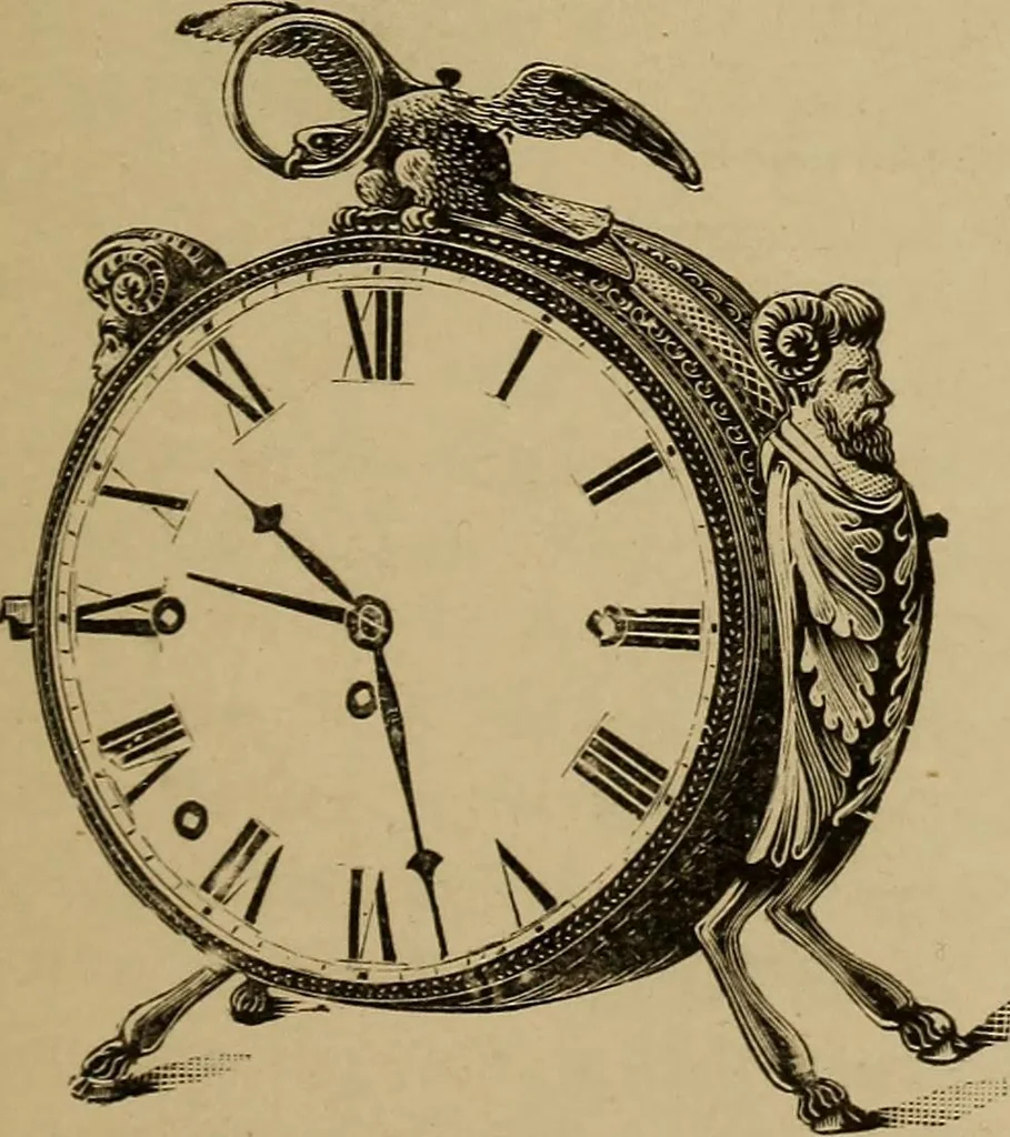 An illustration from Old clocks and watches & their makers : being an historical and descriptive account of the different styles of clocks and watches of the past, in England and abroad, to which is added a list of nearly twelve thousand makers, 1922, leaf 466
