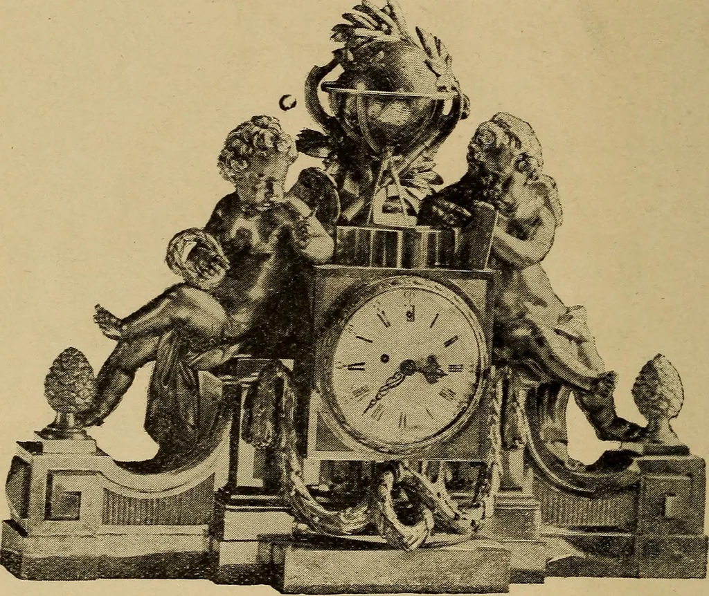 An illustration from Old clocks and watches & their makers : being an historical and descriptive account of the different styles of clocks and watches of the past, in England and abroad, to which is added a list of nearly twelve thousand makers, 1922, leaf 467