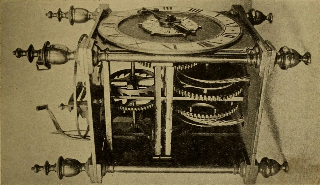 An illustration from Old clocks and watches & their makers : being an historical and descriptive account of the different styles of clocks and watches of the past, in England and abroad, to which is added a list of nearly twelve thousand makers, 1922, leaf 494