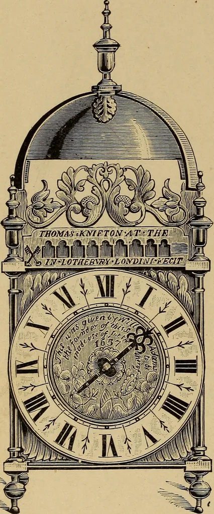 An illustration from Old clocks and watches & their makers : being an historical and descriptive account of the different styles of clocks and watches of the past, in England and abroad, to which is added a list of nearly twelve thousand makers, 1922, leaf 497
