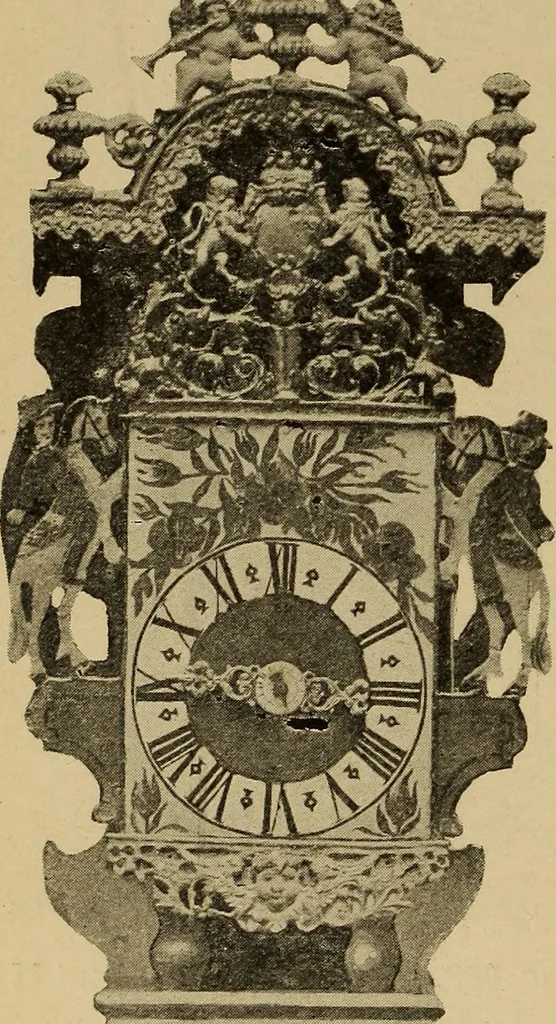 An illustration from Old clocks and watches & their makers : being an historical and descriptive account of the different styles of clocks and watches of the past, in England and abroad, to which is added a list of nearly twelve thousand makers, 1922, leaf 509