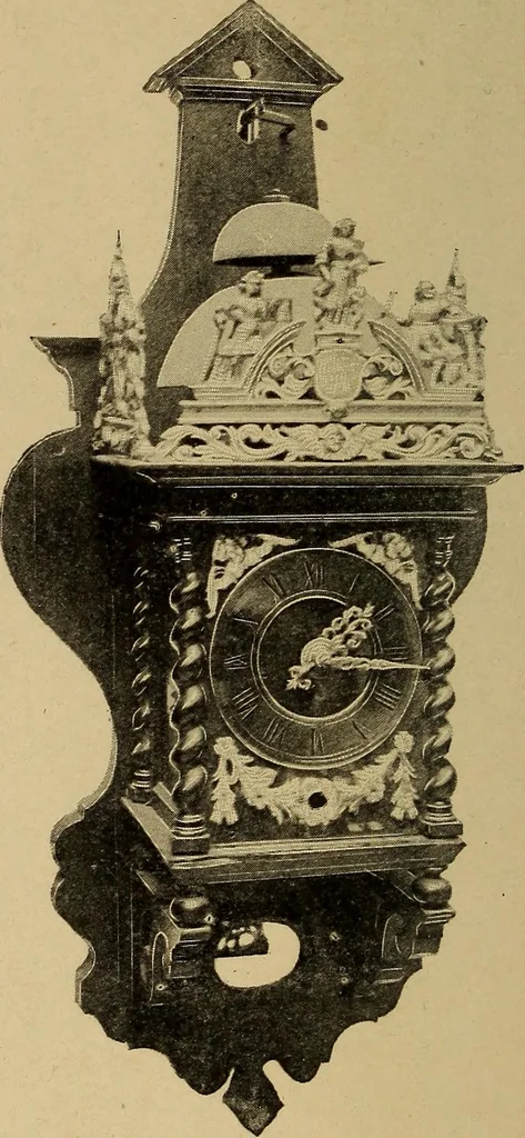 An illustration from Old clocks and watches & their makers : being an historical and descriptive account of the different styles of clocks and watches of the past, in England and abroad, to which is added a list of nearly twelve thousand makers, 1922, leaf 509