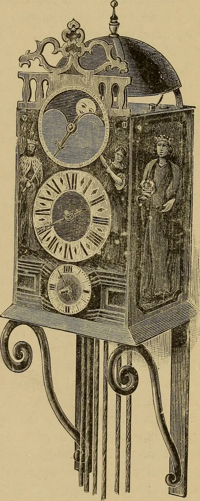 An illustration from Old clocks and watches & their makers : being an historical and descriptive account of the different styles of clocks and watches of the past, in England and abroad, to which is added a list of nearly twelve thousand makers, 1922, leaf 510