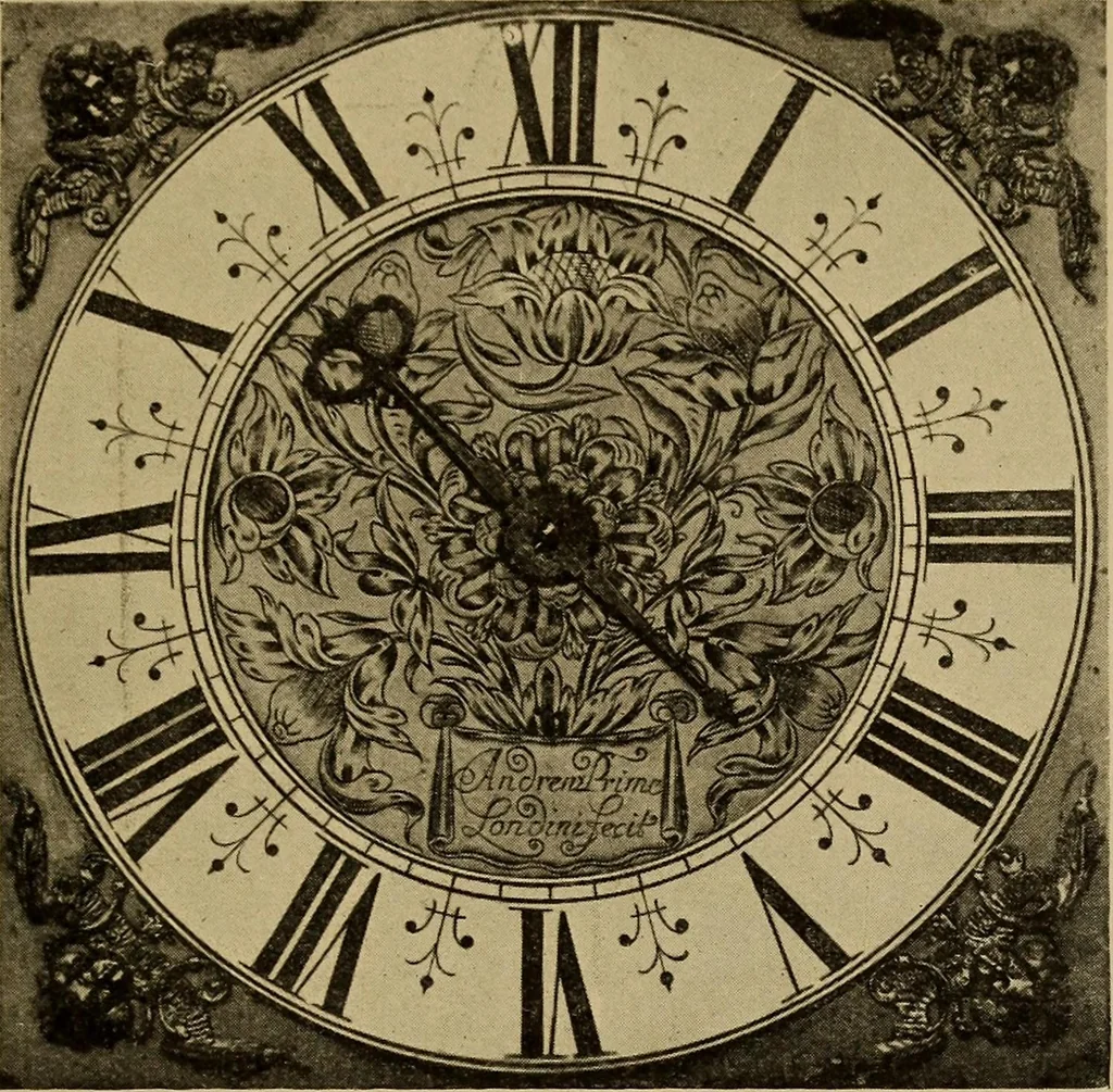 An illustration from Old clocks and watches & their makers : being an historical and descriptive account of the different styles of clocks and watches of the past, in England and abroad, to which is added a list of nearly twelve thousand makers, 1922, leaf 514