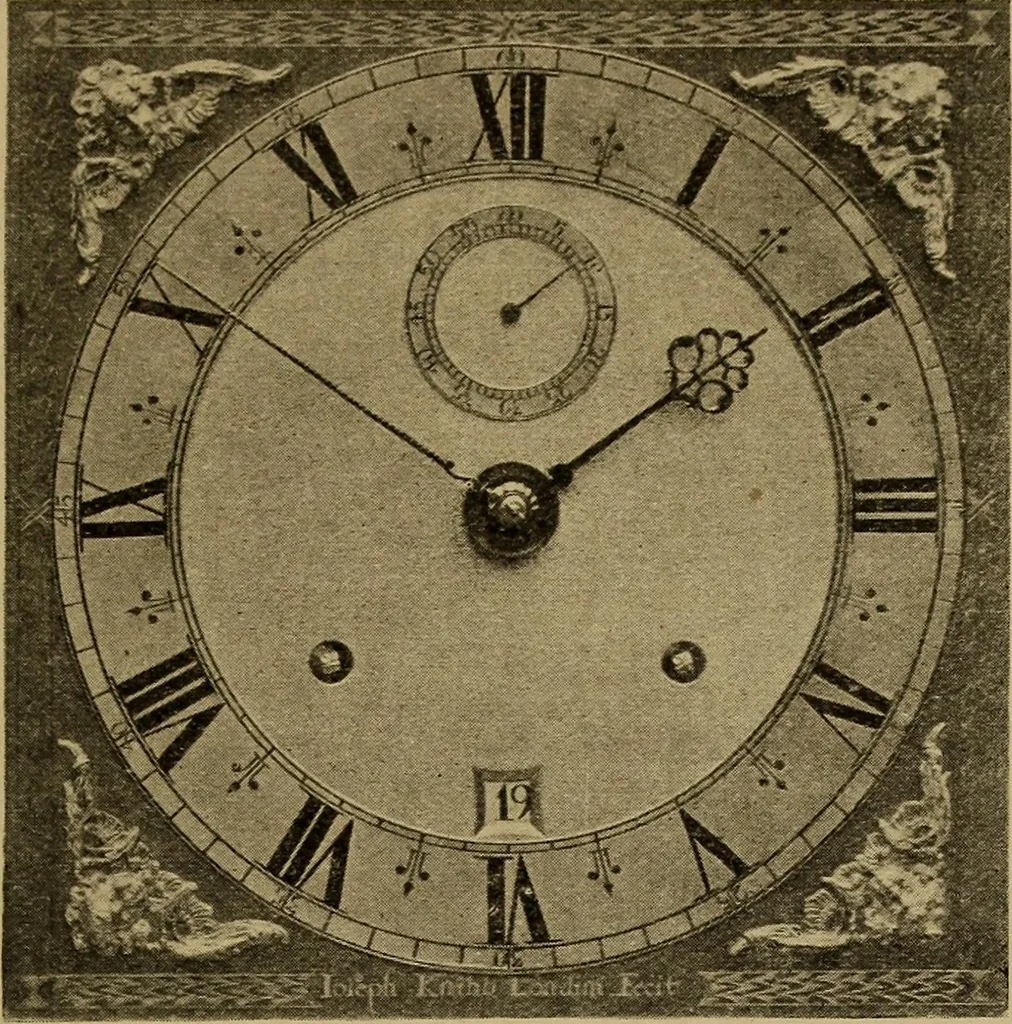 An illustration from Old clocks and watches & their makers : being an historical and descriptive account of the different styles of clocks and watches of the past, in England and abroad, to which is added a list of nearly twelve thousand makers, 1922, leaf 516