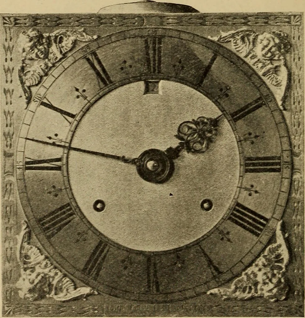 An illustration from Old clocks and watches & their makers : being an historical and descriptive account of the different styles of clocks and watches of the past, in England and abroad, to which is added a list of nearly twelve thousand makers, 1922, leaf 523