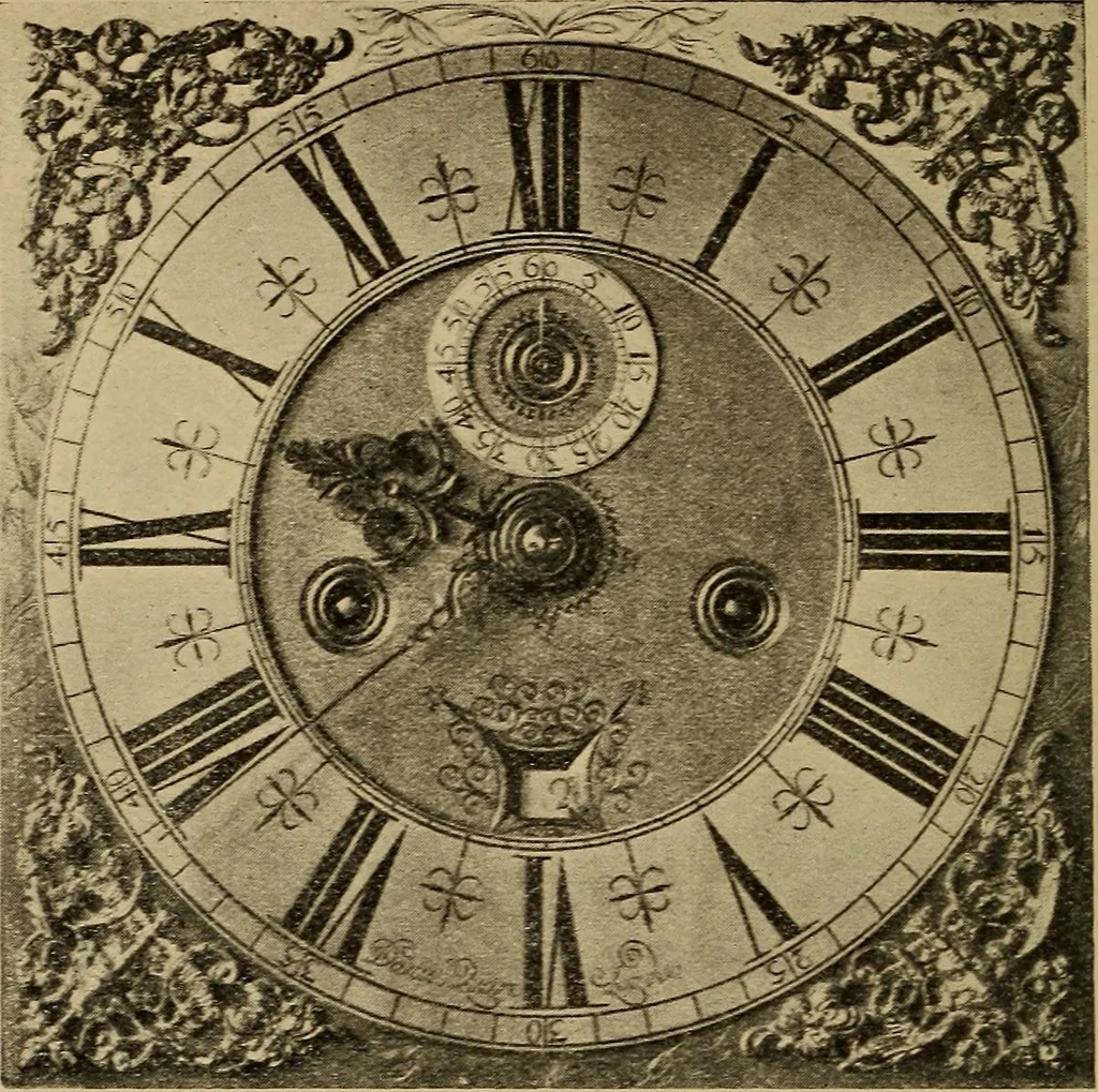 An illustration from Old clocks and watches & their makers : being an historical and descriptive account of the different styles of clocks and watches of the past, in England and abroad, to which is added a list of nearly twelve thousand makers, 1922, leaf 525