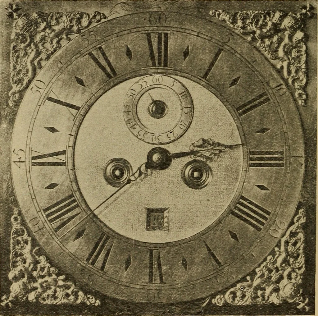 An illustration from Old clocks and watches & their makers : being an historical and descriptive account of the different styles of clocks and watches of the past, in England and abroad, to which is added a list of nearly twelve thousand makers, 1922, leaf 525