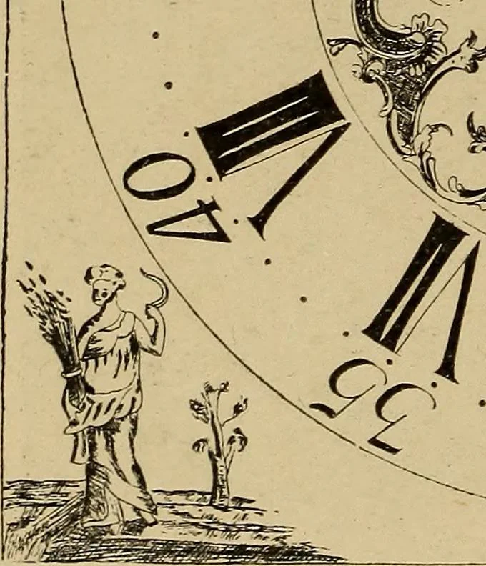 An illustration from Old clocks and watches & their makers : being an historical and descriptive account of the different styles of clocks and watches of the past, in England and abroad, to which is added a list of nearly twelve thousand makers, 1922, leaf 535