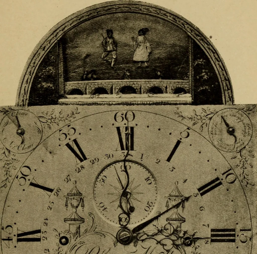 An illustration from Old clocks and watches & their makers : being an historical and descriptive account of the different styles of clocks and watches of the past, in England and abroad, to which is added a list of nearly twelve thousand makers, 1922, leaf 536