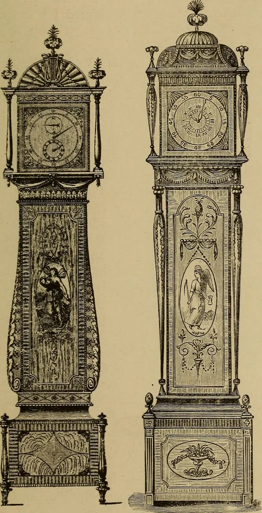 An illustration from Old clocks and watches & their makers : being an historical and descriptive account of the different styles of clocks and watches of the past, in England and abroad, to which is added a list of nearly twelve thousand makers, 1922, leaf 570