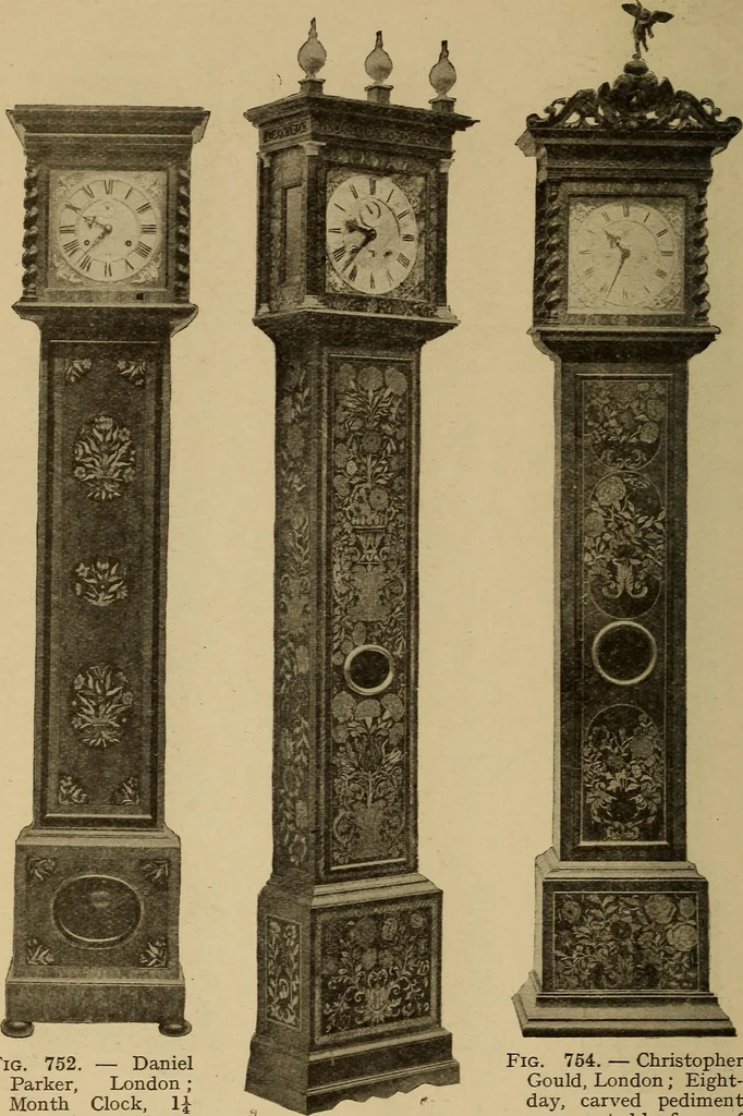An illustration from Old clocks and watches & their makers : being an historical and descriptive account of the different styles of clocks and watches of the past, in England and abroad, to which is added a list of nearly twelve thousand makers, 1922, leaf 573