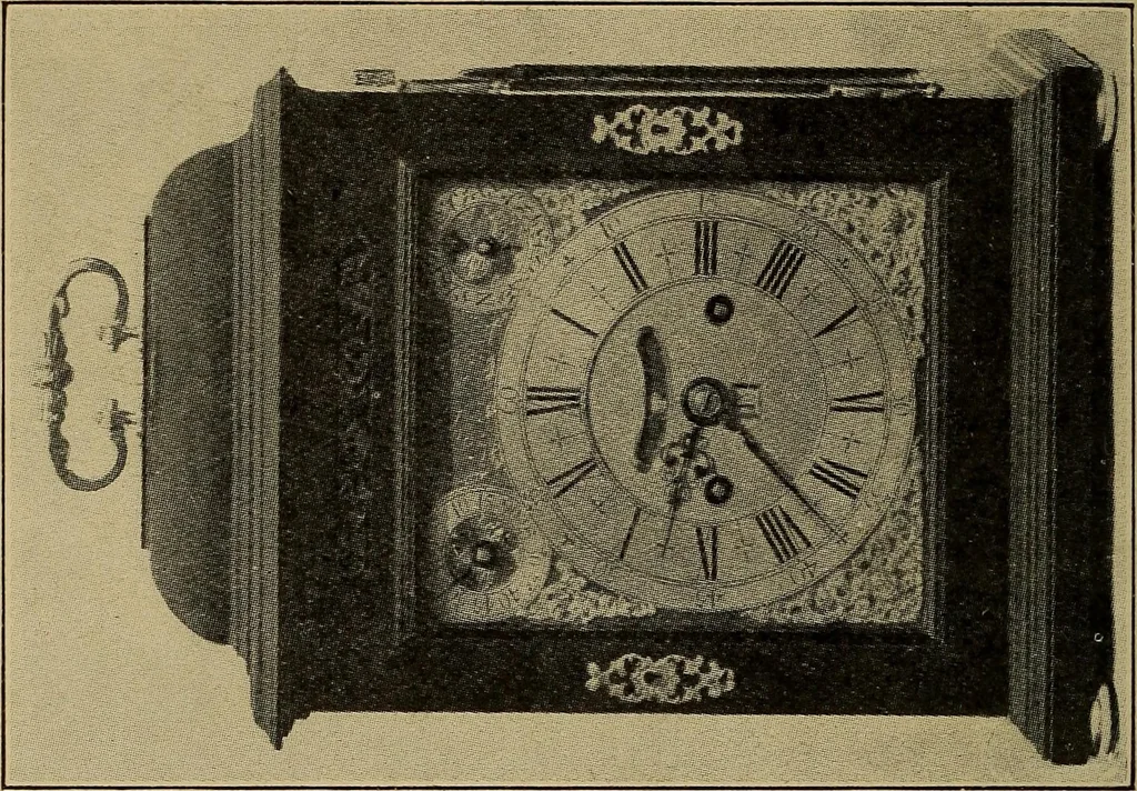 An illustration from Old clocks and watches & their makers : being an historical and descriptive account of the different styles of clocks and watches of the past, in England and abroad, to which is added a list of nearly twelve thousand makers, 1922, leaf 589