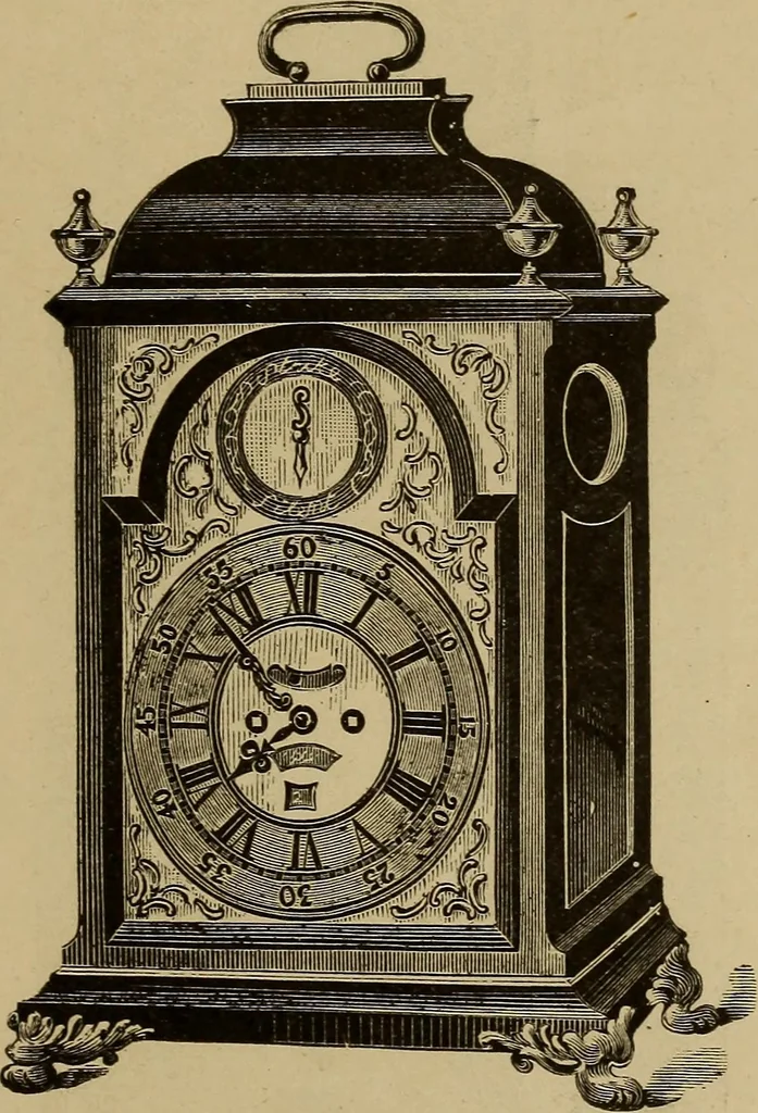 An illustration from Old clocks and watches & their makers : being an historical and descriptive account of the different styles of clocks and watches of the past, in England and abroad, to which is added a list of nearly twelve thousand makers, 1922, leaf 594