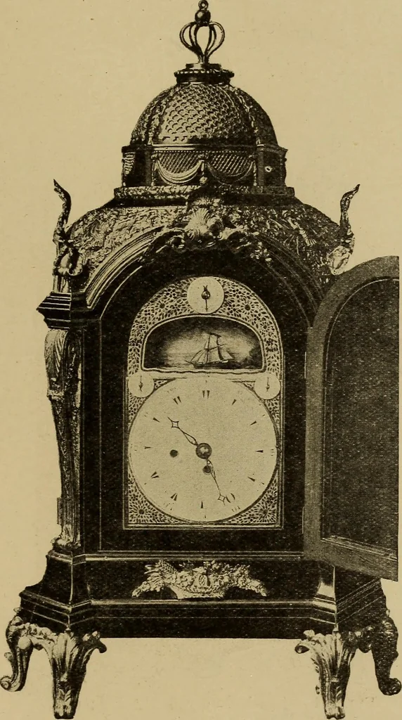 An illustration from Old clocks and watches & their makers : being an historical and descriptive account of the different styles of clocks and watches of the past, in England and abroad, to which is added a list of nearly twelve thousand makers, 1922, leaf 598