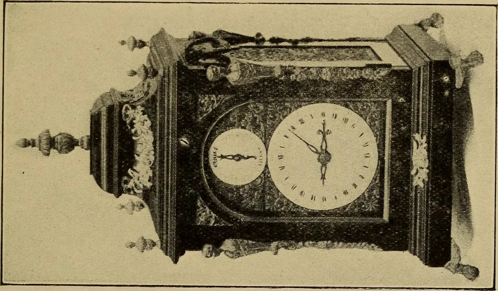 An illustration from Old clocks and watches & their makers : being an historical and descriptive account of the different styles of clocks and watches of the past, in England and abroad, to which is added a list of nearly twelve thousand makers, 1922, leaf 602