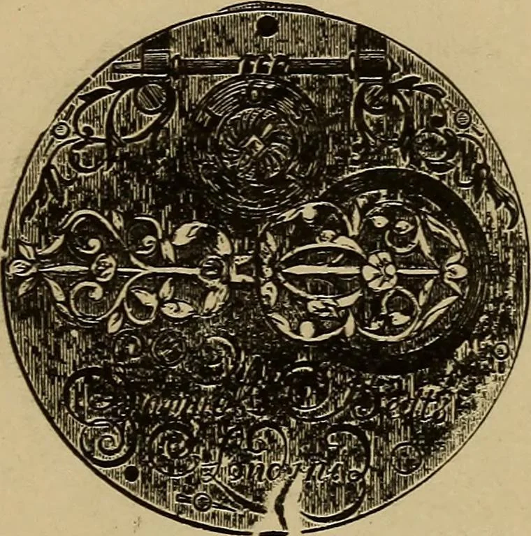 An illustration from Old clocks and watches & their makers : being an historical and descriptive account of the different styles of clocks and watches of the past, in England and abroad, to which is added a list of nearly twelve thousand makers, 1922, leaf 620